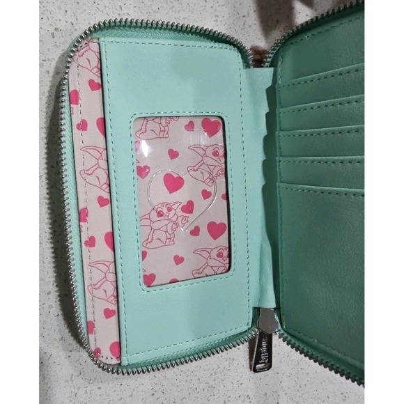 Loungefly Disney Star Wars Wallet Hearts Vallentine Grogu Baby Yoda - Picture 4 of 8